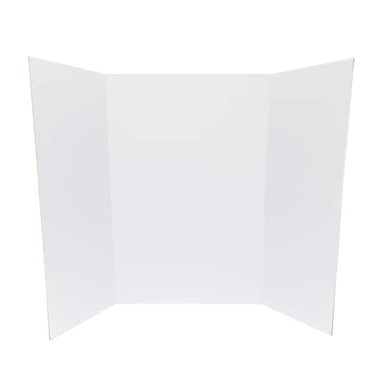 12 Pack: 36" x 48" White Corrugated Tri-Fold Display Board